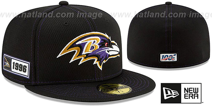 Ravens 'ONFIELD SIDELINE ROAD' Black Fitted Hat by New Era