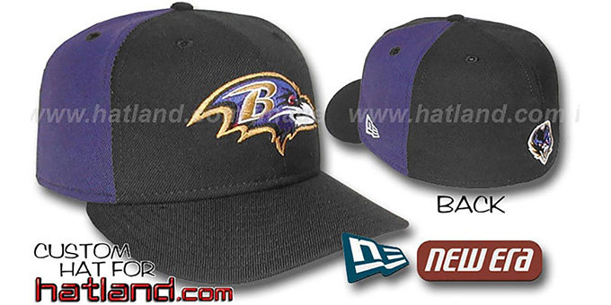 Ravens 'PINWHEEL-2' Black-Purple Fitted Hat