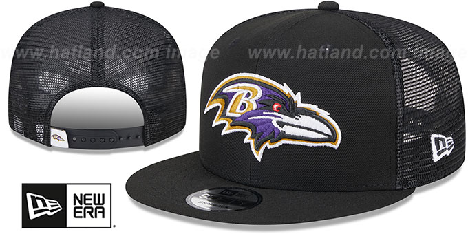 Ravens 'TEAM-BASIC TRUCKER SNAPBACK' Black Hat by New Era