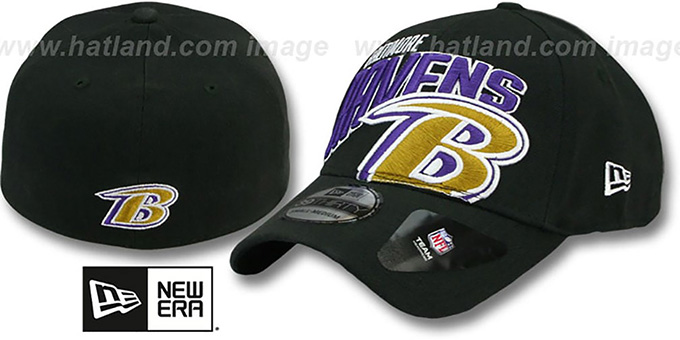 Ravens 'TEAM SLOPE FLEX' Black Hat by New Era