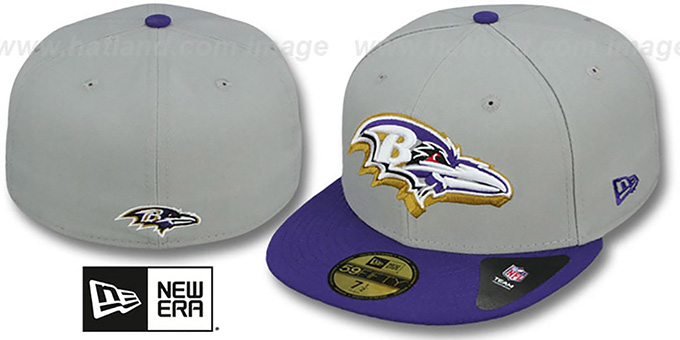 Ravens 'TRACE-POP' Grey-Purple Fitted Hat by New Era