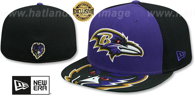 Ravens 'WORLD CLASS VIZA MESH-BACK' Purple-Black Fitted Hat by New Era