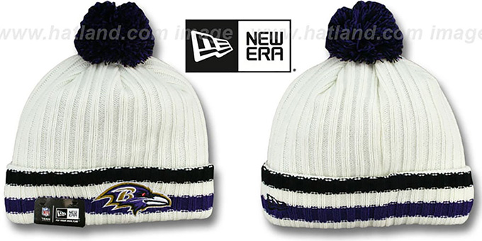 Ravens 'YESTER-YEAR' Knit Beanie Hat by New Era