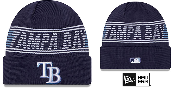 Rays '24-25 SPORT-KNIT' Royal Beanie Hat by New Era