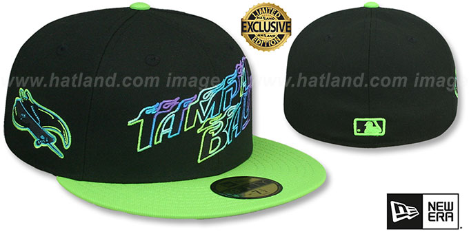 Rays 'ALTERNATE CITY CONNECT' Black-Lime Fitted Hat by New Era