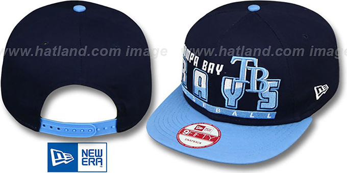 Rays 'SLICE-N-DICE SNAPBACK' Navy-Sky Hat by New Era