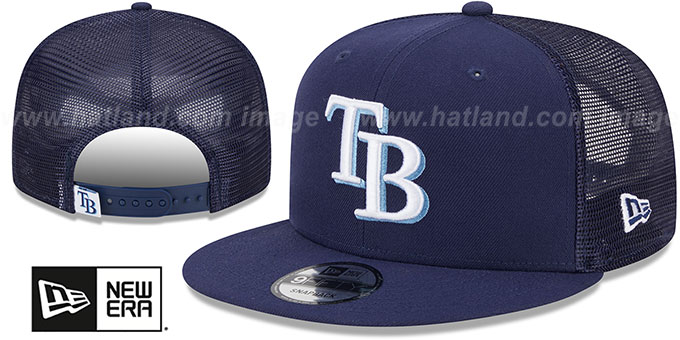 Rays 'TEAM-BASIC TRUCKER SNAPBACK' Navy Hat by New Era