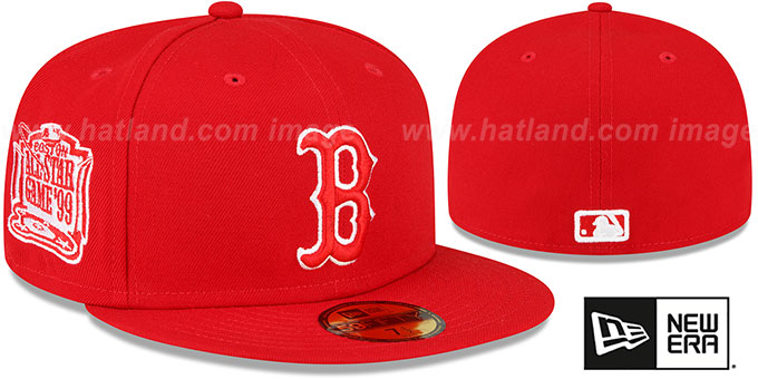 Red Sox 1999 'ASG SIDE-PATCH UP' Red-White Fitted Hat by New Era