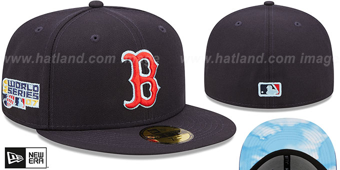 Red Sox 2007 WS 'CLOUD-UNDER' Navy Fitted Hat by New Era