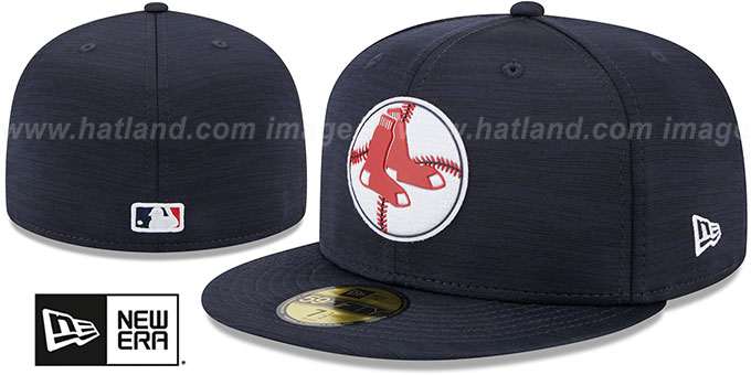 Red Sox '2023 CLUBHOUSE' Heather Navy Fitted Hat by New Era