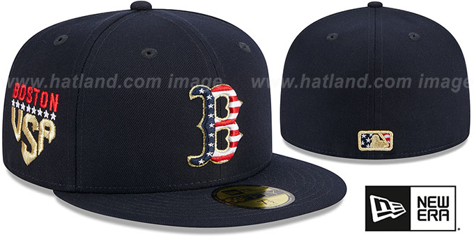 Red Sox 2023 'JULY 4TH STARS N STRIPES' Fitted Hat by New Era