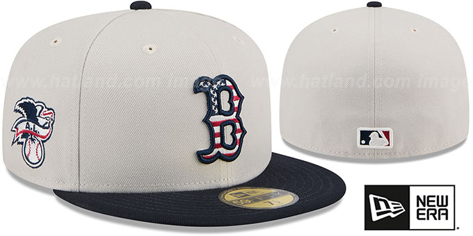 Red Sox 2024 'JULY 4TH STARS N STRIPES' Fitted Hat by New Era