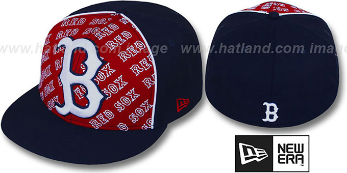 Red Sox 'ANGLEBAR' Navy-Red Fitted Hat by New Era