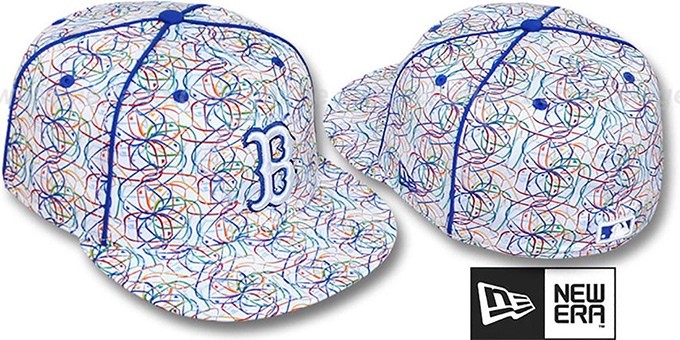 Red Sox 'BRUSHED-ART' White-Multi Fitted Hat by New Era