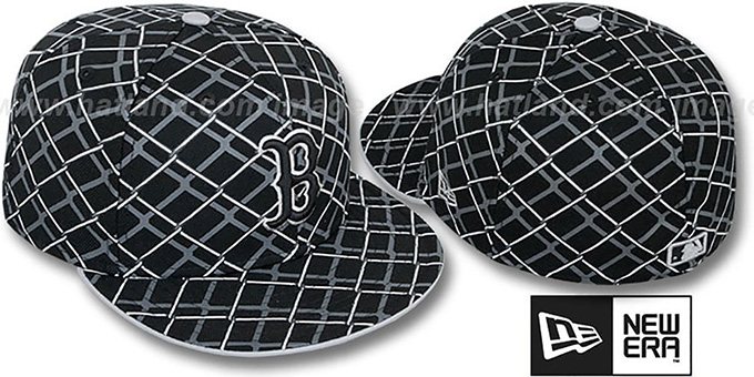 Red Sox 'CHAIN-LINK' Black Fitted Hat by New Era