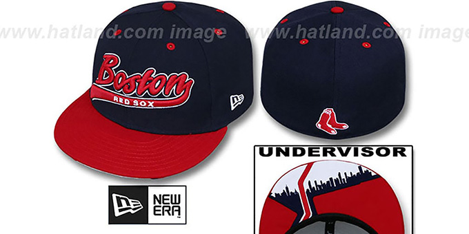 Red Sox 'CITY-SCRIPT' Navy-Red Fitted Hat by New Era