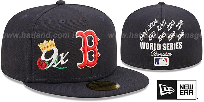 Red Sox 'CROWN CHAMPS' Navy Fitted Hat by New Era