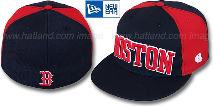 Red Sox 'JMACK ARCH' Navy-Red  Fitted Hat by New Era