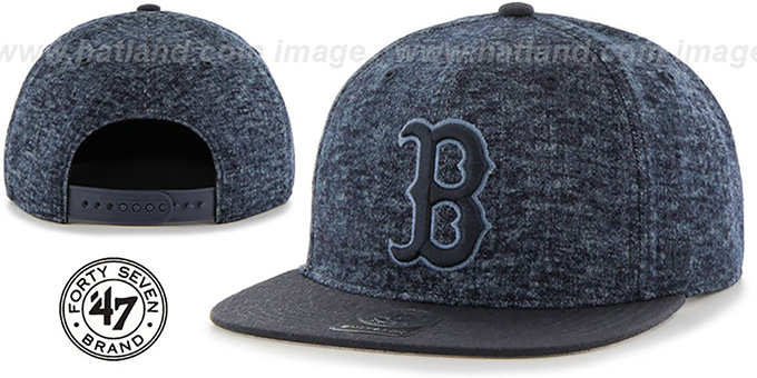 Red Sox 'LEDGEBROOK SNAPBACK' Navy Hat by Twins 47 Brand