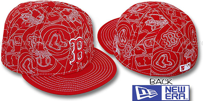 Red Sox 'PUFFY REMIX' Red-White Fitted Hat by New Era