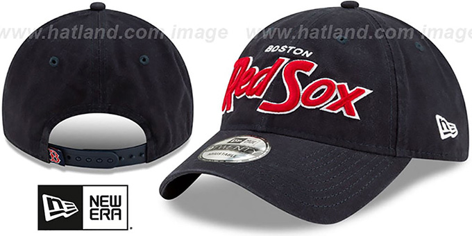 Red Sox 'RETRO-SCRIPT SNAPBACK' Navy Hat by New Era