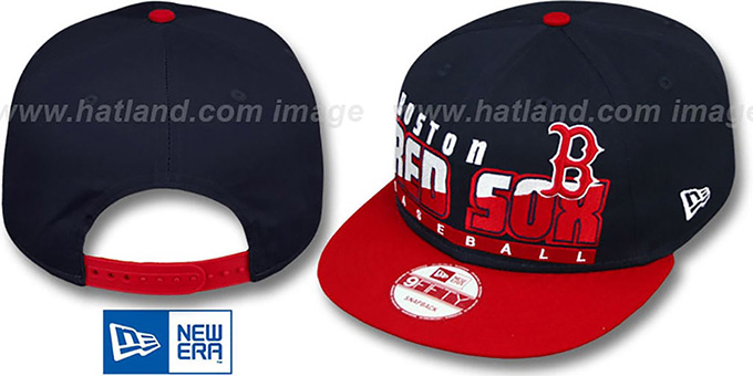 Red Sox 'SLICE-N-DICE SNAPBACK' Navy-Red Hat by New Era