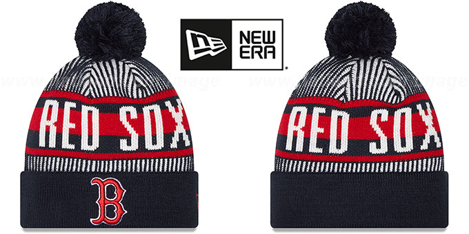 Red Sox 'STRIPED' Knit Beanie Hat by New Era