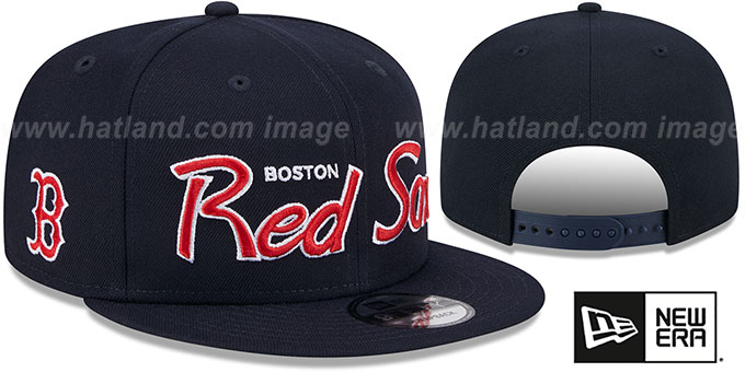 Red Sox 'TEAM-SCRIPT SNAPBACK' Navy Hat by New Era