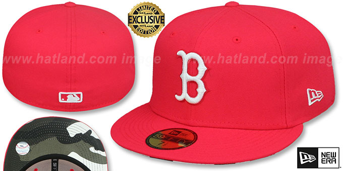 Red Sox 'URBAN CAMO-BOTTOM' Lava Red Fitted Hat by New Era