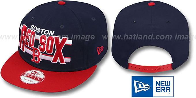 Red Sox 'WORDSTRIPE SNAPBACK' Navy-Red Hat by New Era