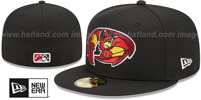 Red Wings 'MILB MARVEL DEFENDERS' Black Fitted Hat by New Era