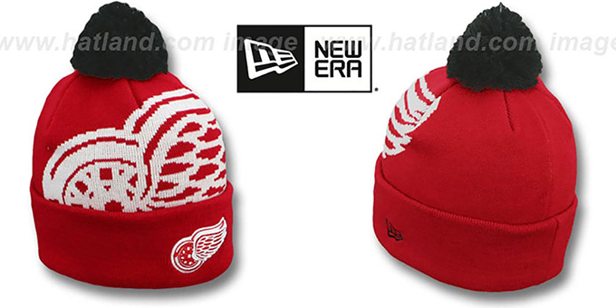 Red Wings 'NHL-BIGGIE' Red Knit Beanie Hat by New Era