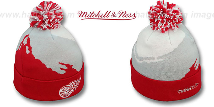 Red Wings 'PAINTBRUSH BEANIE' by Mitchell and Ness