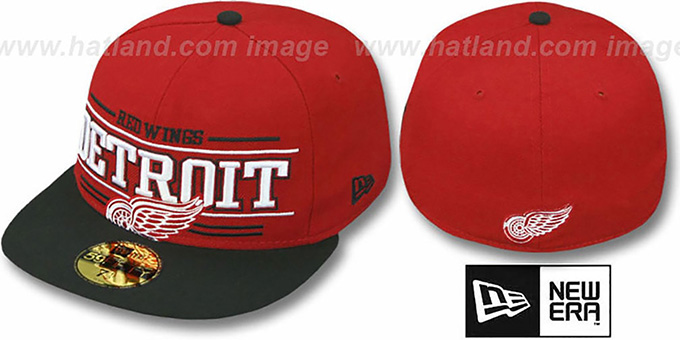 Red Wings 'RETRO-SMOOTH' Red-Black Fitted Hat by New Era