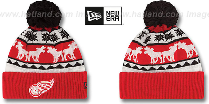 Red Wings 'THE-MOOSER' Knit Beanie Hat by New Era