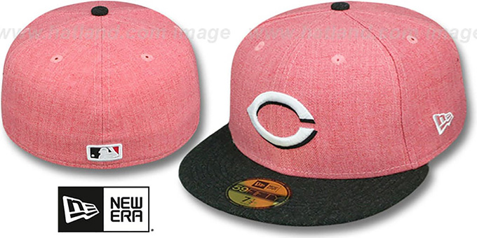 Reds '2T-HEATHER ACTION' Red-Charcoal Fitted Hat by New Era