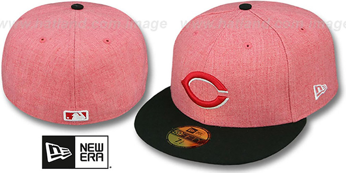 Reds '2T-HEATHER' Red-Black Fitted Hat by New Era