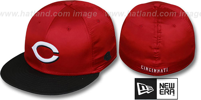 Reds '2T SATIN CLASSIC' Red-Black Fitted Hat by New Era