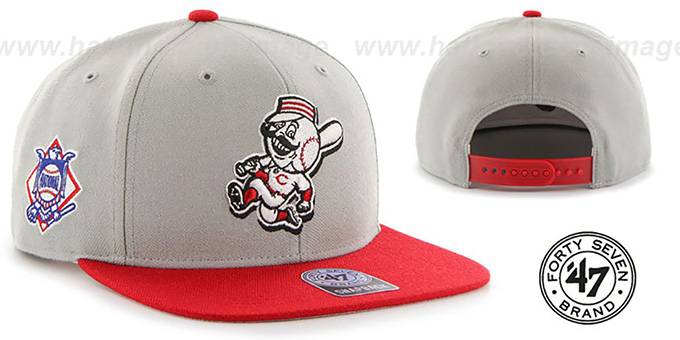 Reds 'ALT SURE-SHOT SNAPBACK' Grey Red Hat by Twins 47 Brand