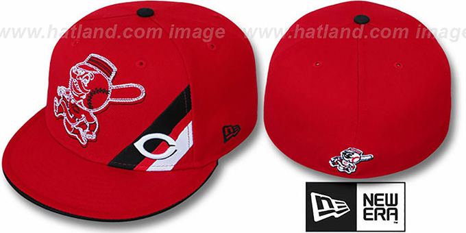 Reds 'CORNER SLICE' Red Fitted Hat by New Era