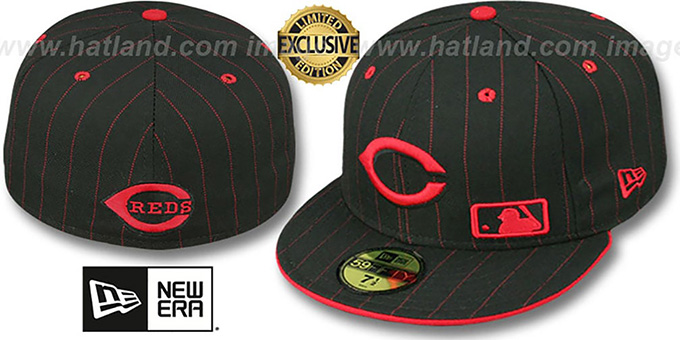 Reds 'FABULOUS' Black-Red Fitted Hat by New Era