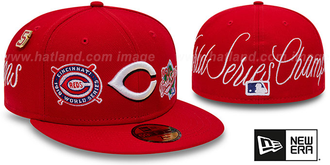 Reds 'HISTORIC CHAMPIONS' Red Fitted Hat by New Era