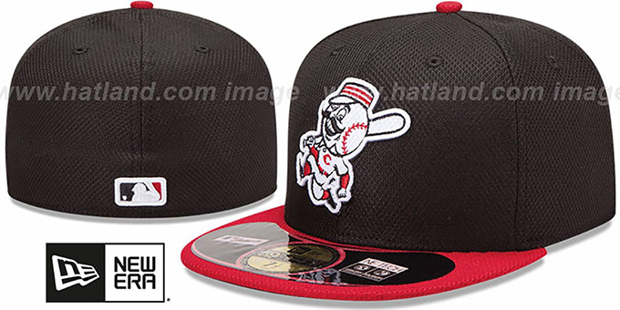 Reds 'MLB DIAMOND ERA' 59FIFTY Black-Red BP Hat by New Era