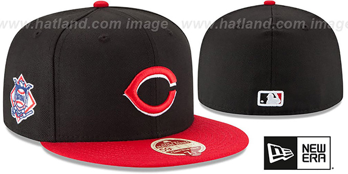 Reds 'MLB WOOL-STANDARD' Black-Red Fitted Hat by New Era