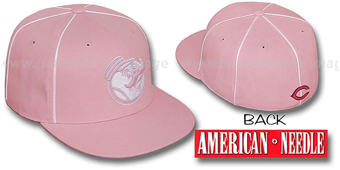 Reds 'PINK CADDY' Fitted Hat by American Needle