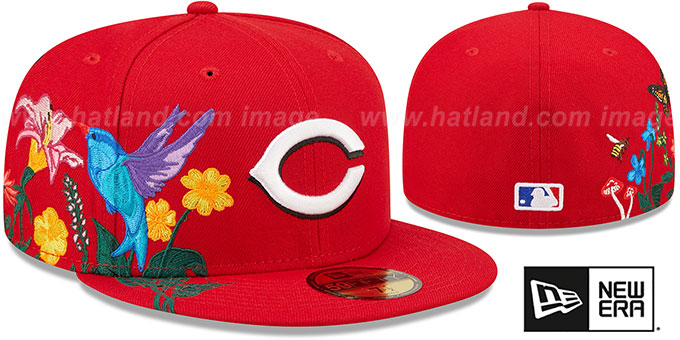 Reds 'SIDE-BLOOM' Red Fitted Hat by New Era