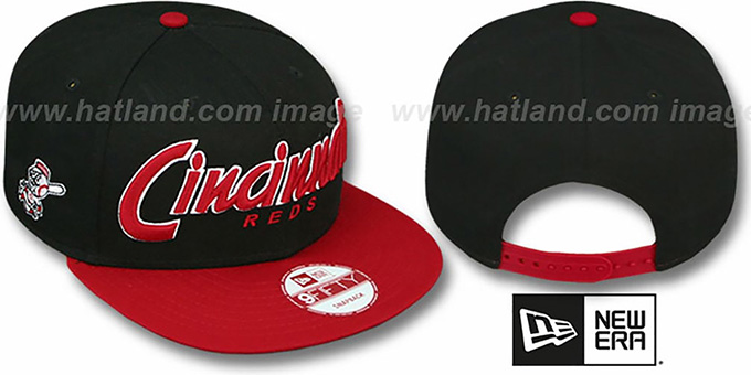 Reds 'SNAP-IT-BACK SNAPBACK' Black-Red Hat by New Era