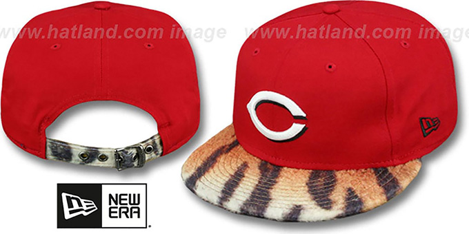 Reds 'TIGER ANIMALISTIC-FUR VIZA STRAPBACK' Hat by New Era