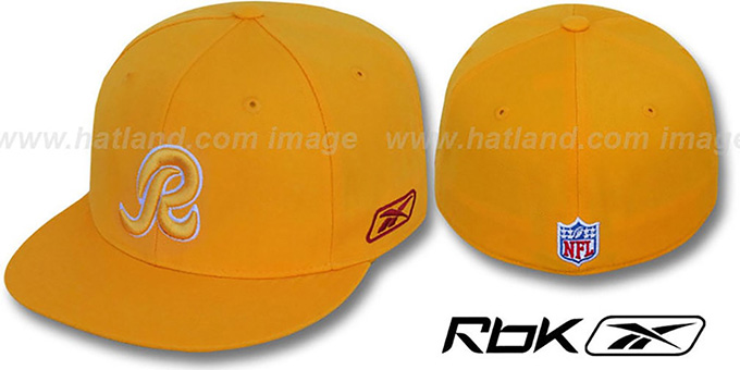 Redskins 'COACHES' Gold Fitted Hat by Reebok