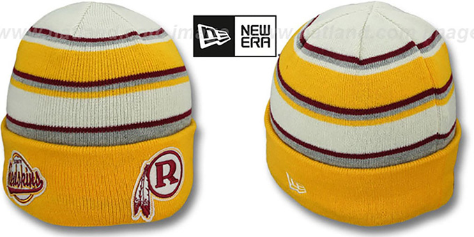 Redskins THROWBACK 'WINTER TRADITION' Knit Beanie Hat by New Era